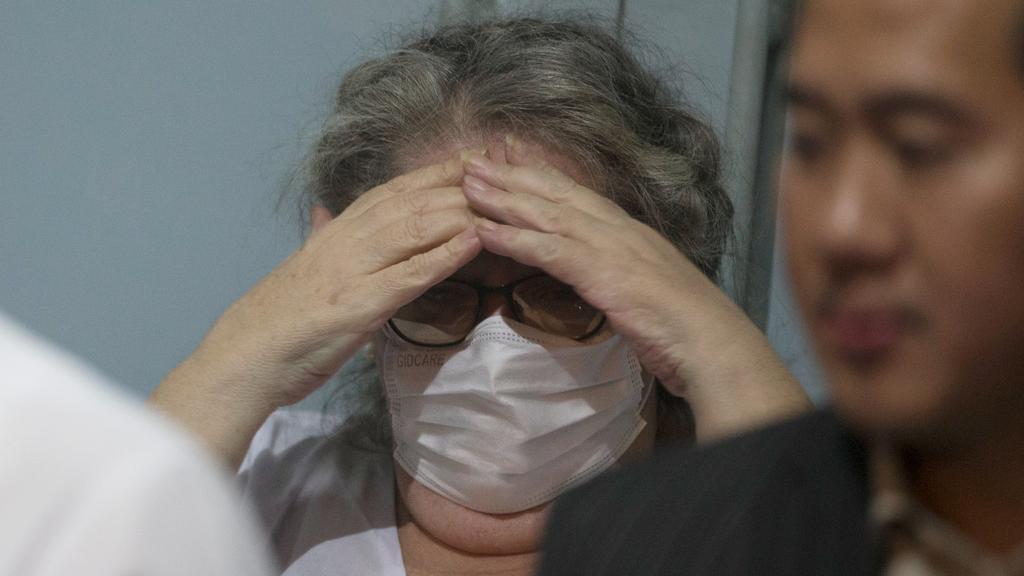 英國婦人桑迪福德獲遣返回英國。(美聯社)