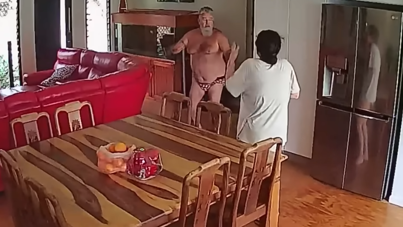 女子持剪刀闖入屋 澳男僅穿內褲對抗(有片)