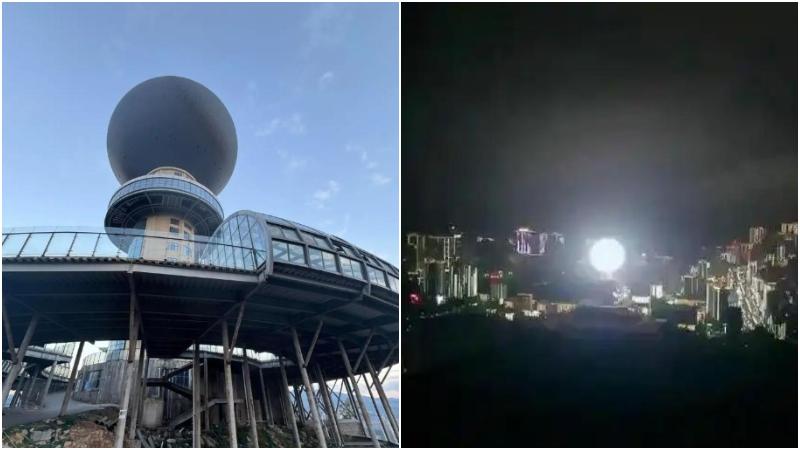全球最大「人造月亮」位於貴州，現已停運。（圖／翻攝紅星新聞）