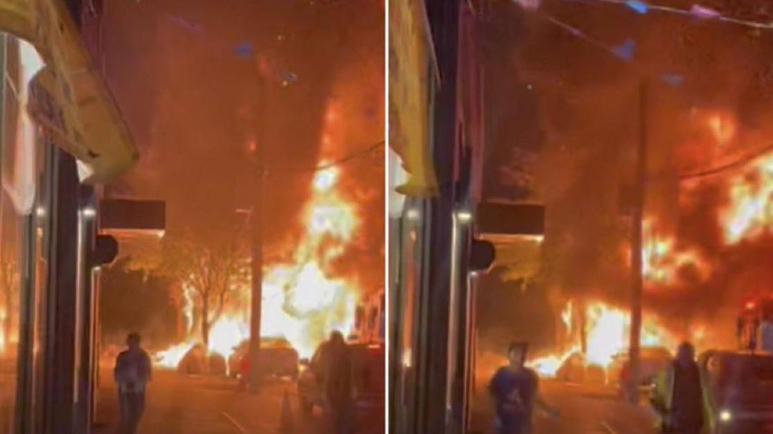 紐約汽車爆炸烈焰沖天　6消防員受傷