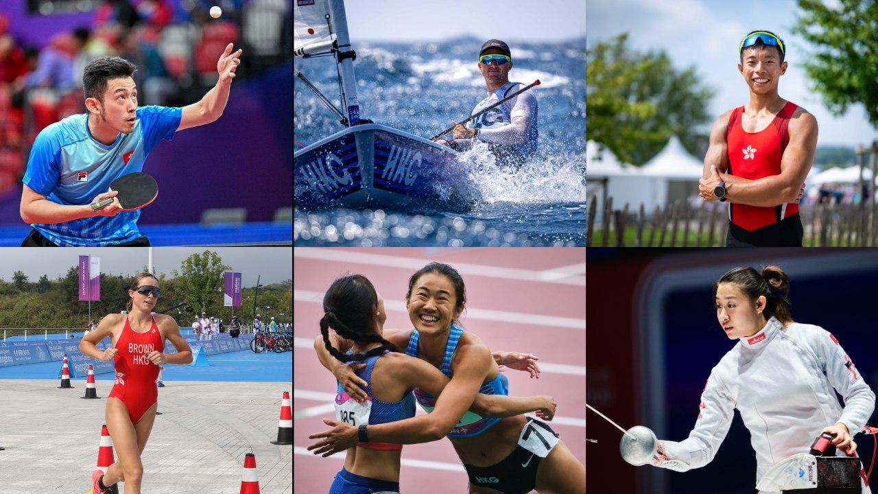 黃鎮廷貝俊龍、趙顯臻、彭詩雅、呂麗瑤、佘繕妡等6名香港運動員 獲頒奧林匹克獎學金至2028年。（港協暨奧委員會提供）