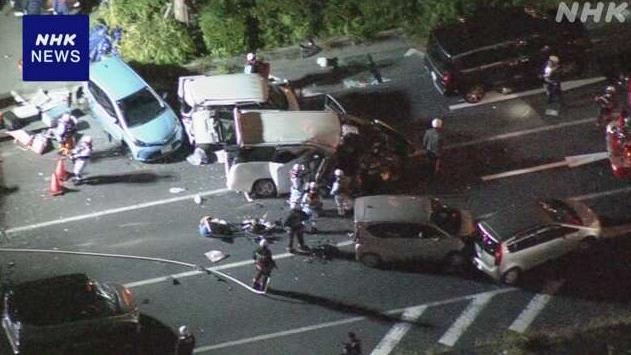 圖為周二車禍現場。(互聯網)