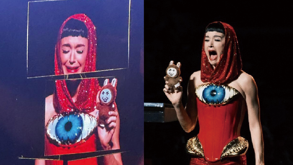 Katy Perry杭州開唱再收Labubu玩偶  一臉厭棄怒拋落台