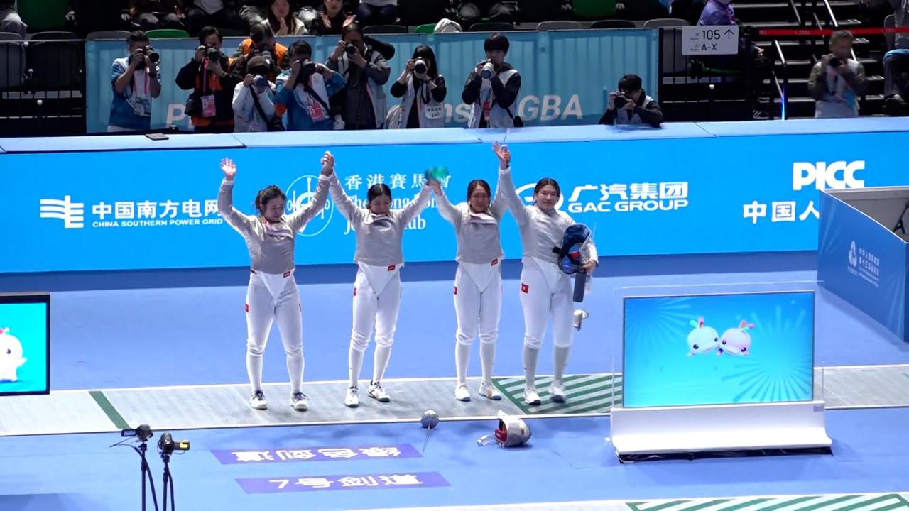 全運會｜女子佩劍團體賽香港隊不敵廣東轉戰排名賽 香港女排第13名完成
