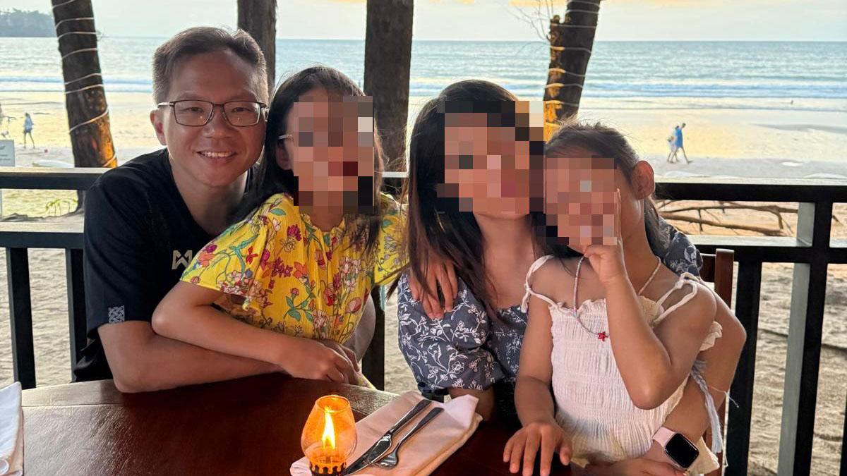 男教師(左一)已被列入心臟移植輪候名單。(醫管局提供)