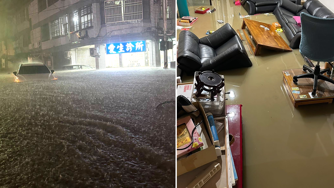 颱風鳳凰襲台灣 強雨釀70傷 宜蘭花蓮多地水浸 水深達一層樓高