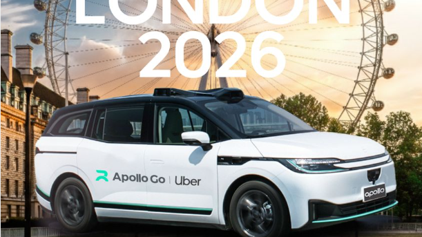 Uber夥百度於倫敦推自動駕駛試運行。