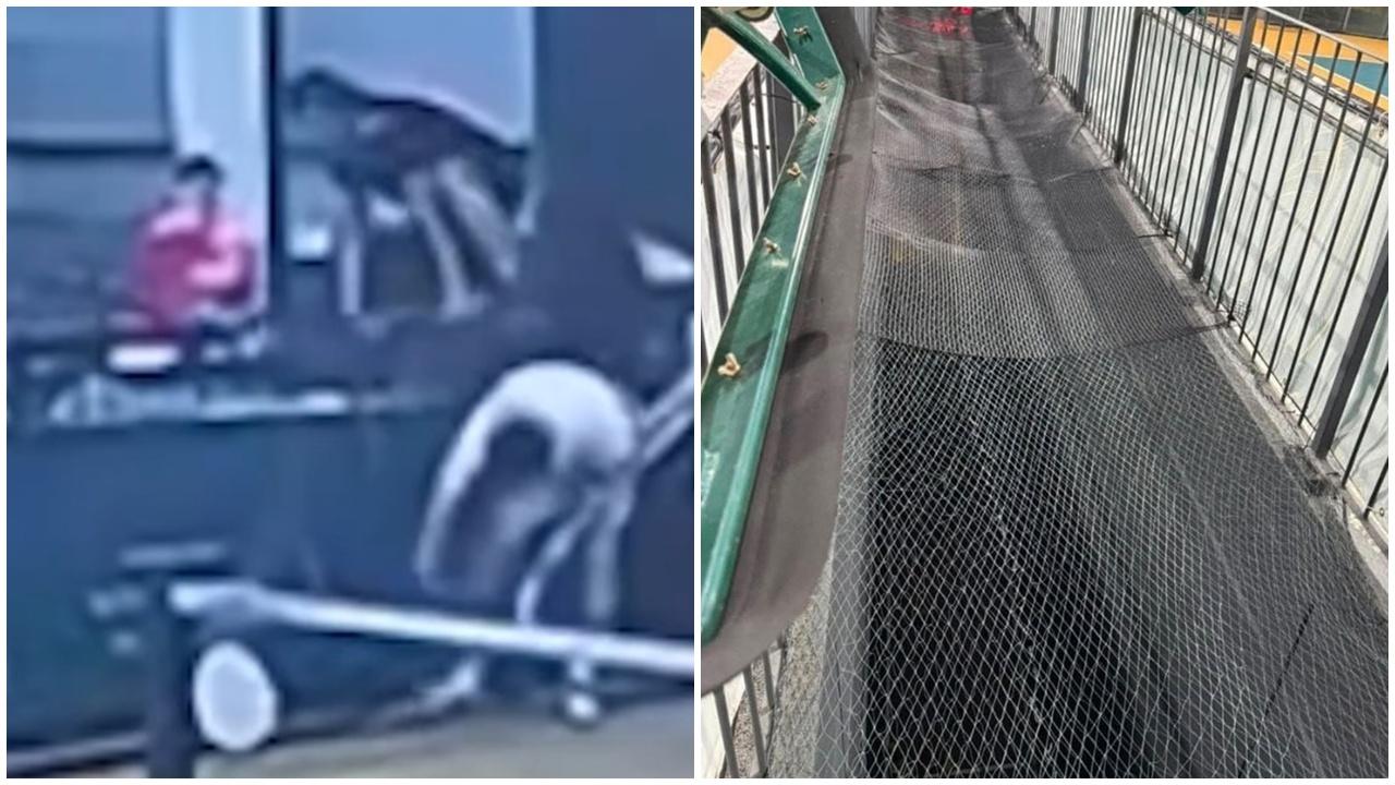 誤以為防護網堅固跨欄執波，踏空直墮3層樓慘死。(IG)