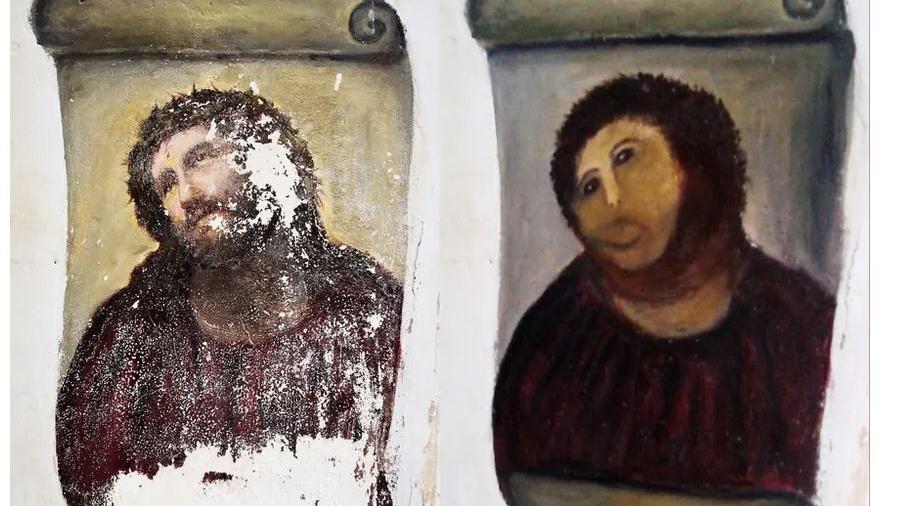 將耶穌畫成馬騮，小鎮傳奇婆婆離世，享年94歲。(X)