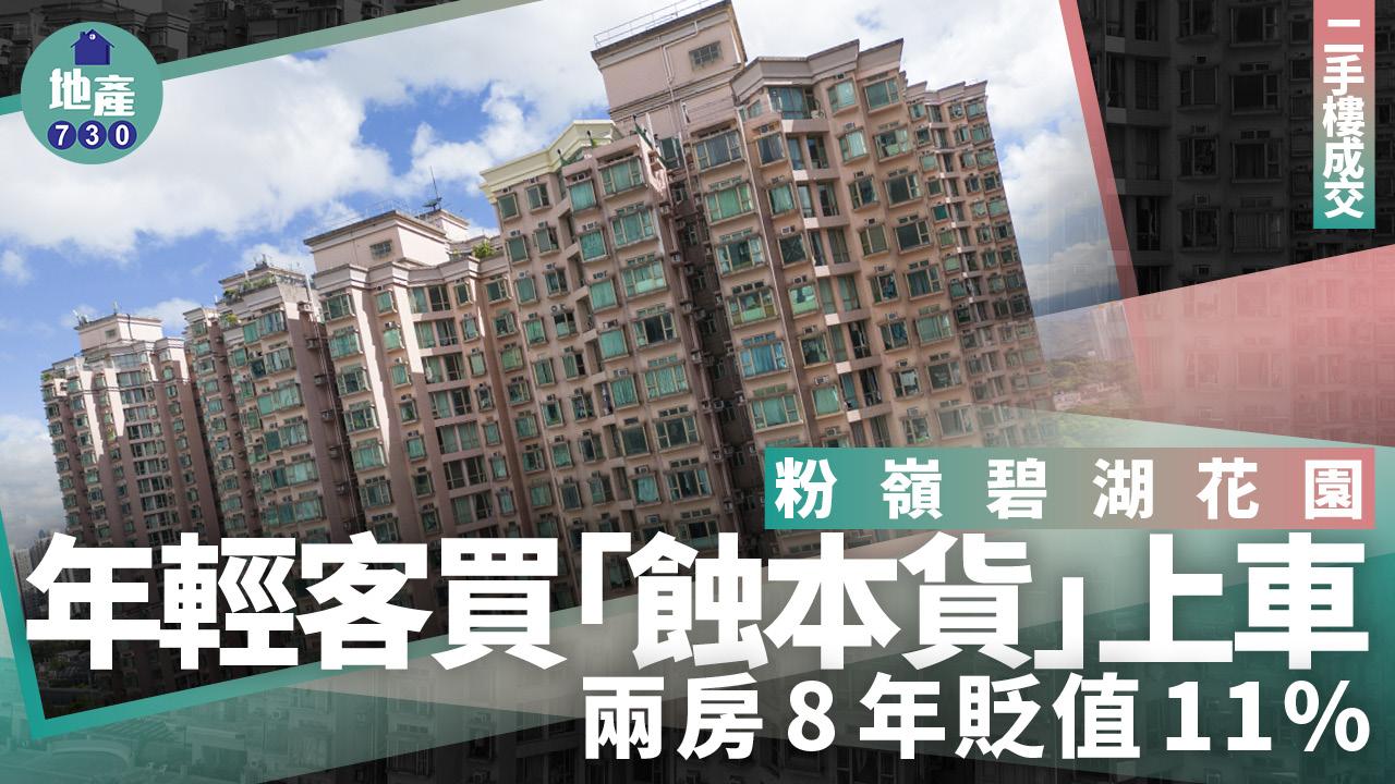 年輕客買粉嶺碧湖花園「蝕本貨」上車 兩房8年貶值11%｜二手樓成交