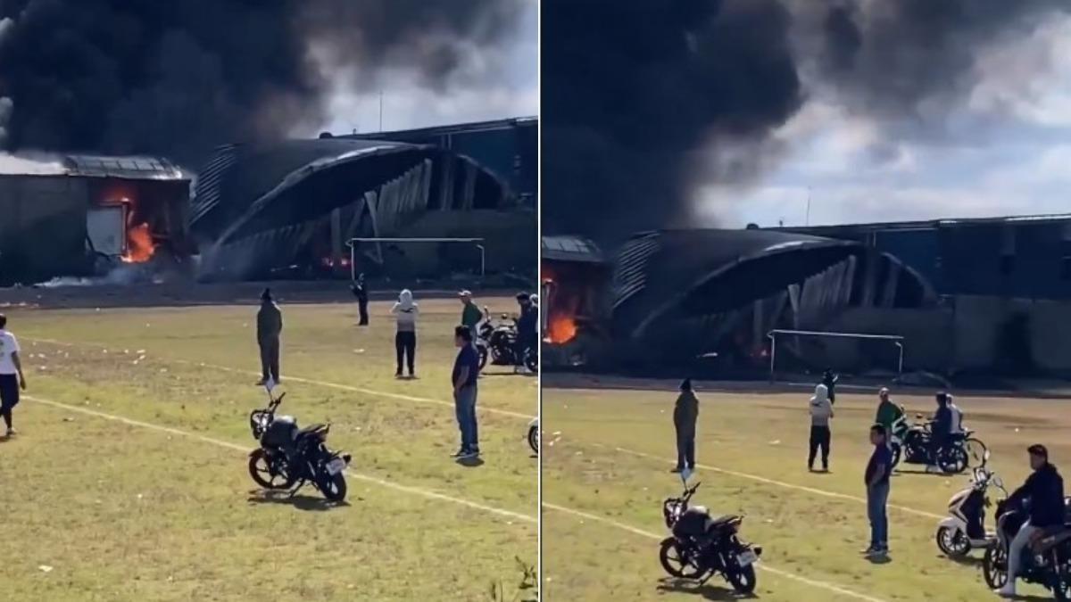 墨西哥飛機迫降足球場撞屋頂釀10死 130人疏散