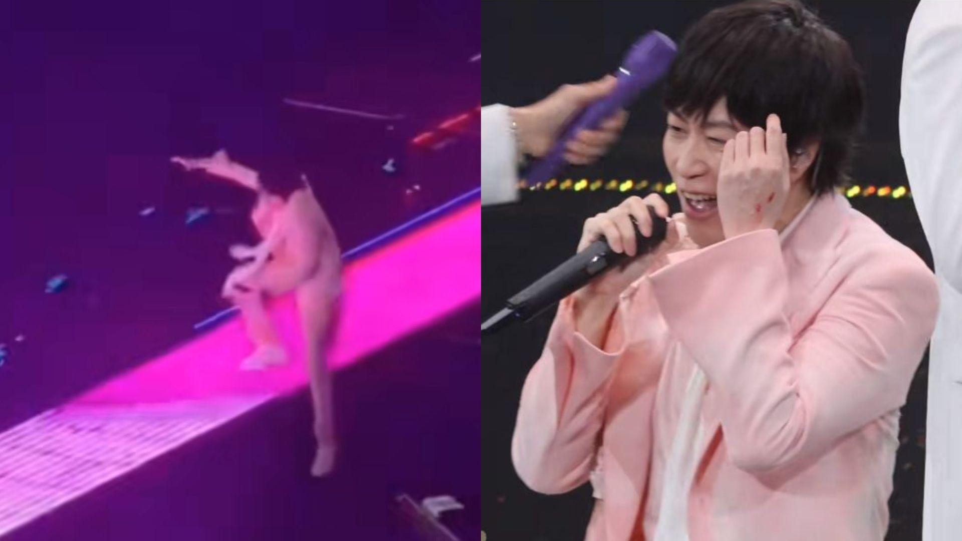 五月天阿信踏空跌落台 傷勢曝光