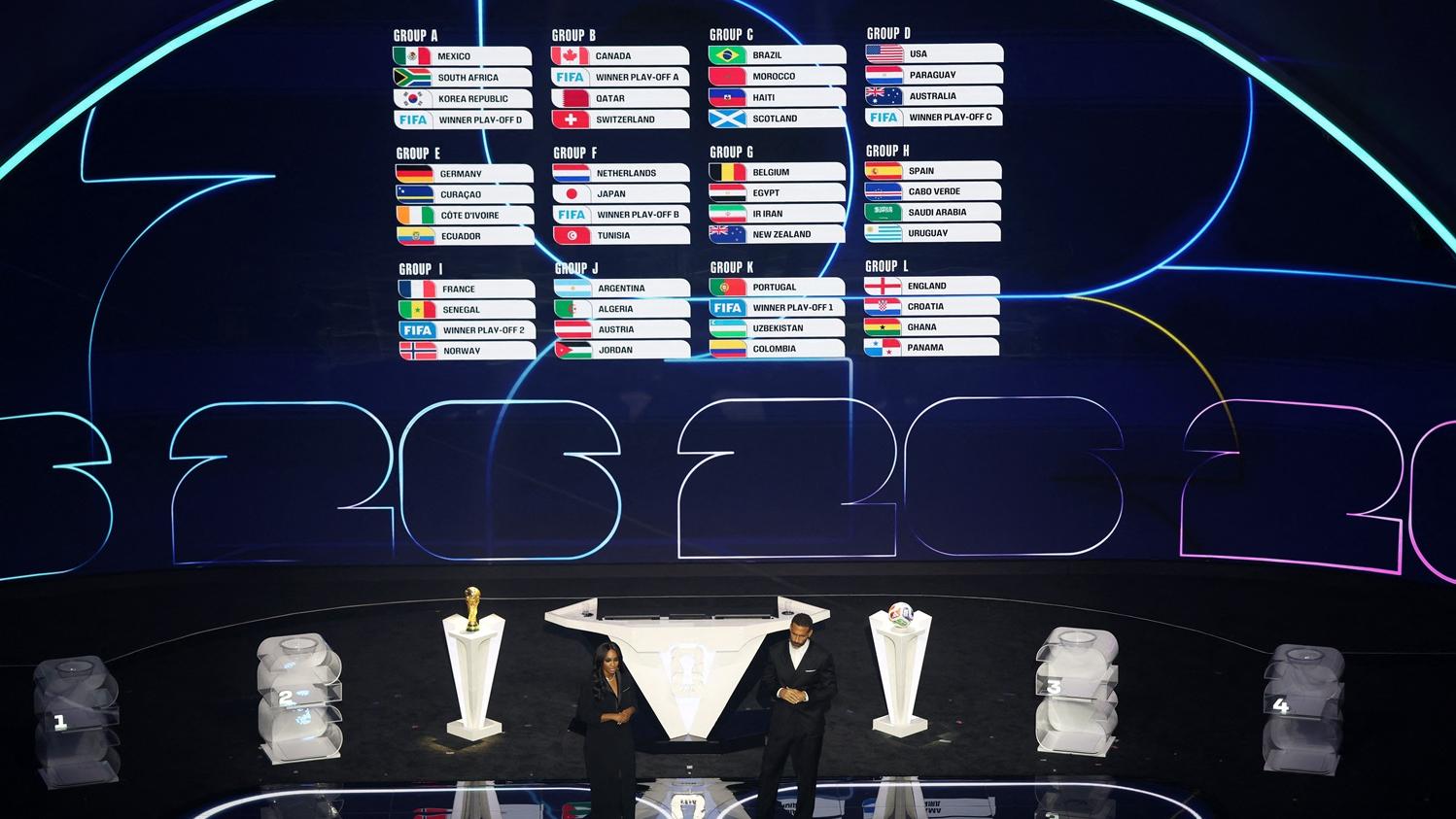 世界盃決賽周抽籤。(路透社)