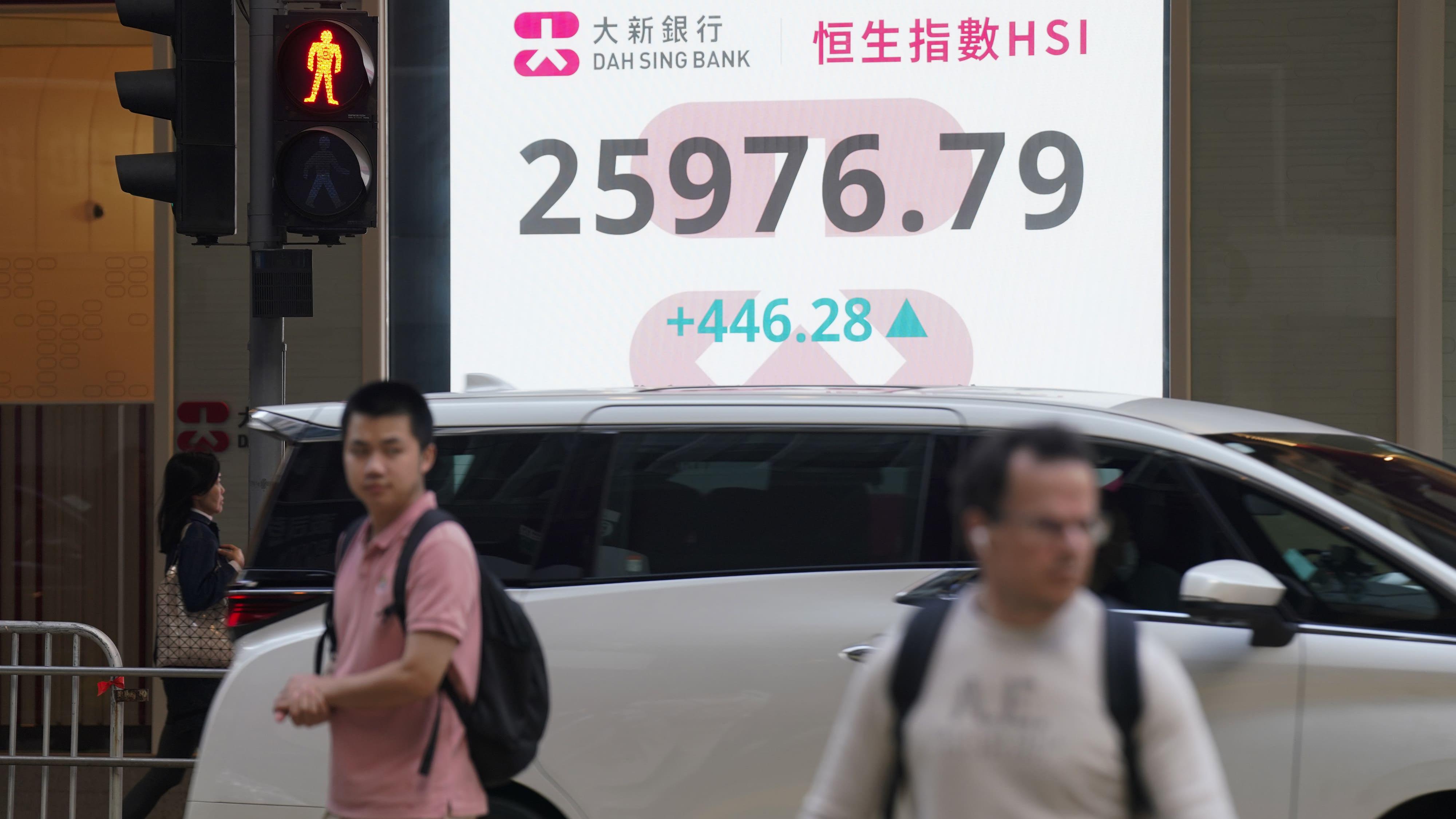 恒指今日（12日）高開230點，報25,761點