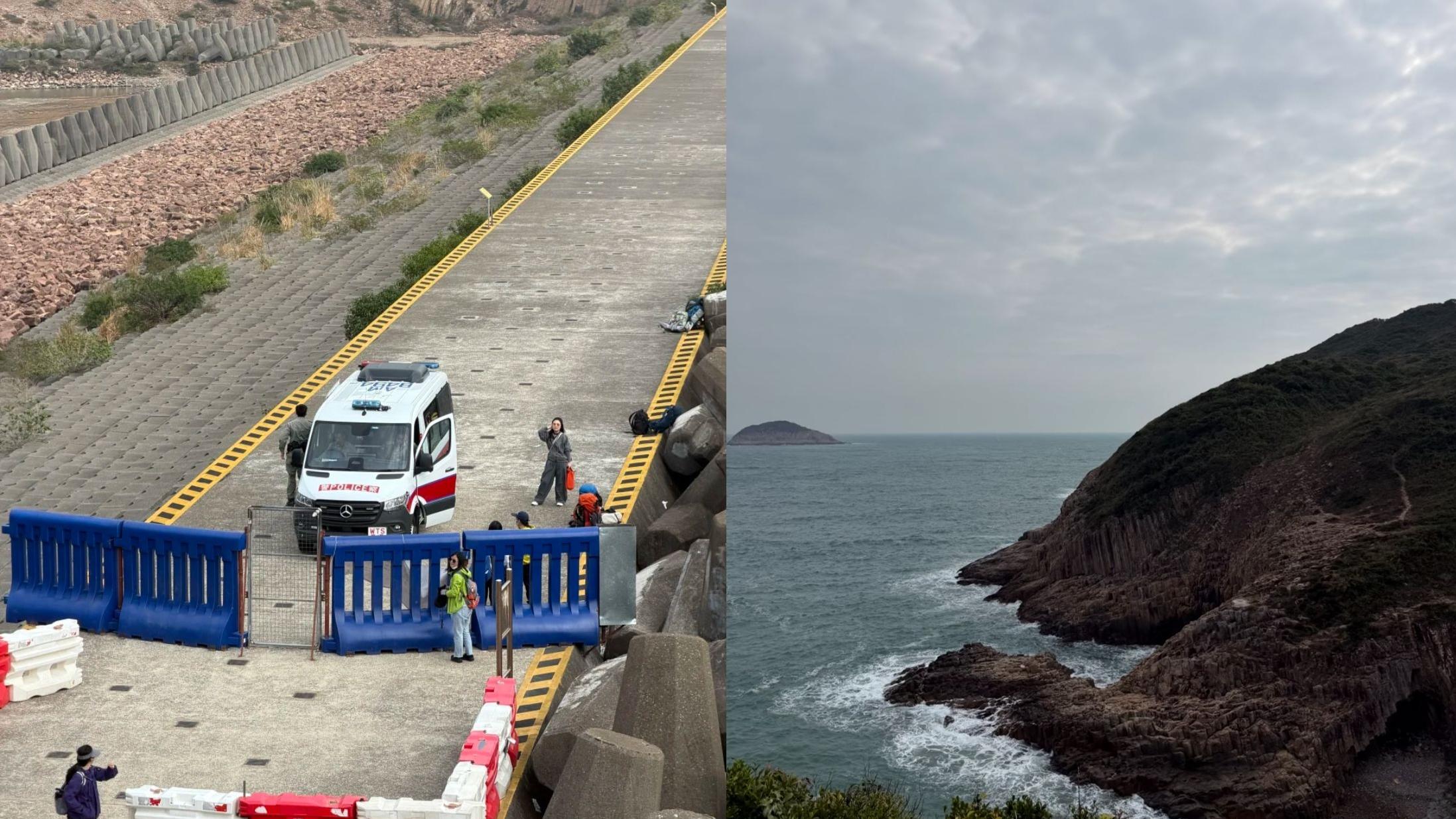 西貢破邊洲發生行山意外。（小紅書「cwbtc1」圖片）