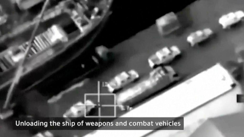 沙特阿拉伯向也門一個港口發動空襲。(美聯社)