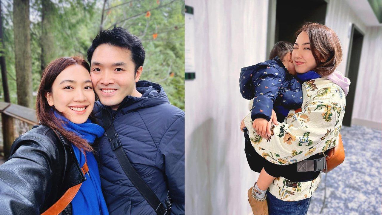 朱千雪一家三口加拿大過冬超溫馨 與醫生老公合照放閃