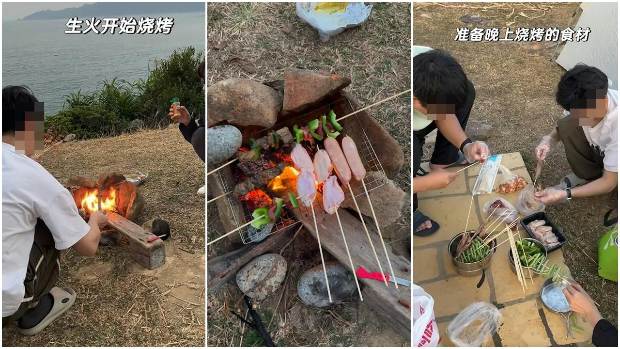 內地網民小紅書分享塔門露營BBQ   或屬違法