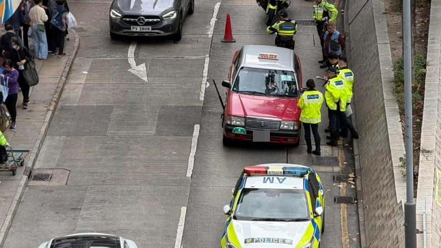 筲箕灣發生交通意外。（fb「筲箕灣西灣河關注組」圖片）