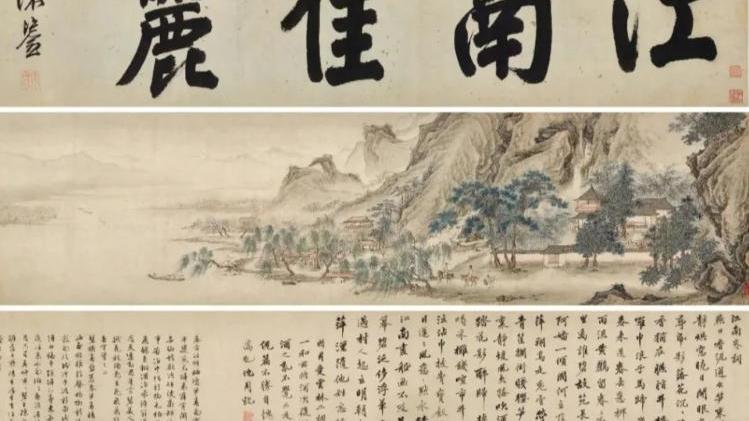 仇英作品《江南春》。（圖／翻攝新浪微博）