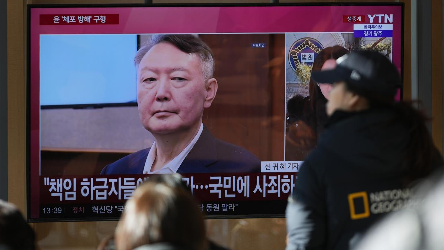 南韓前總統尹錫悅遭獨檢組求刑10年。（圖／《美聯社》）