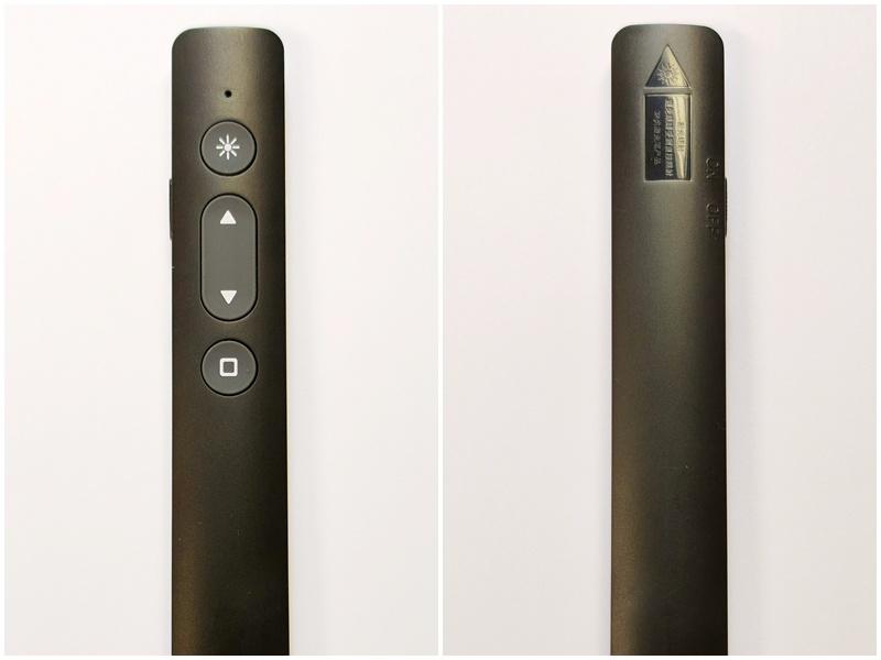 海關提醒留意一款無線雷射筆，溫度超標功率過強須禁售。(政府新聞處)