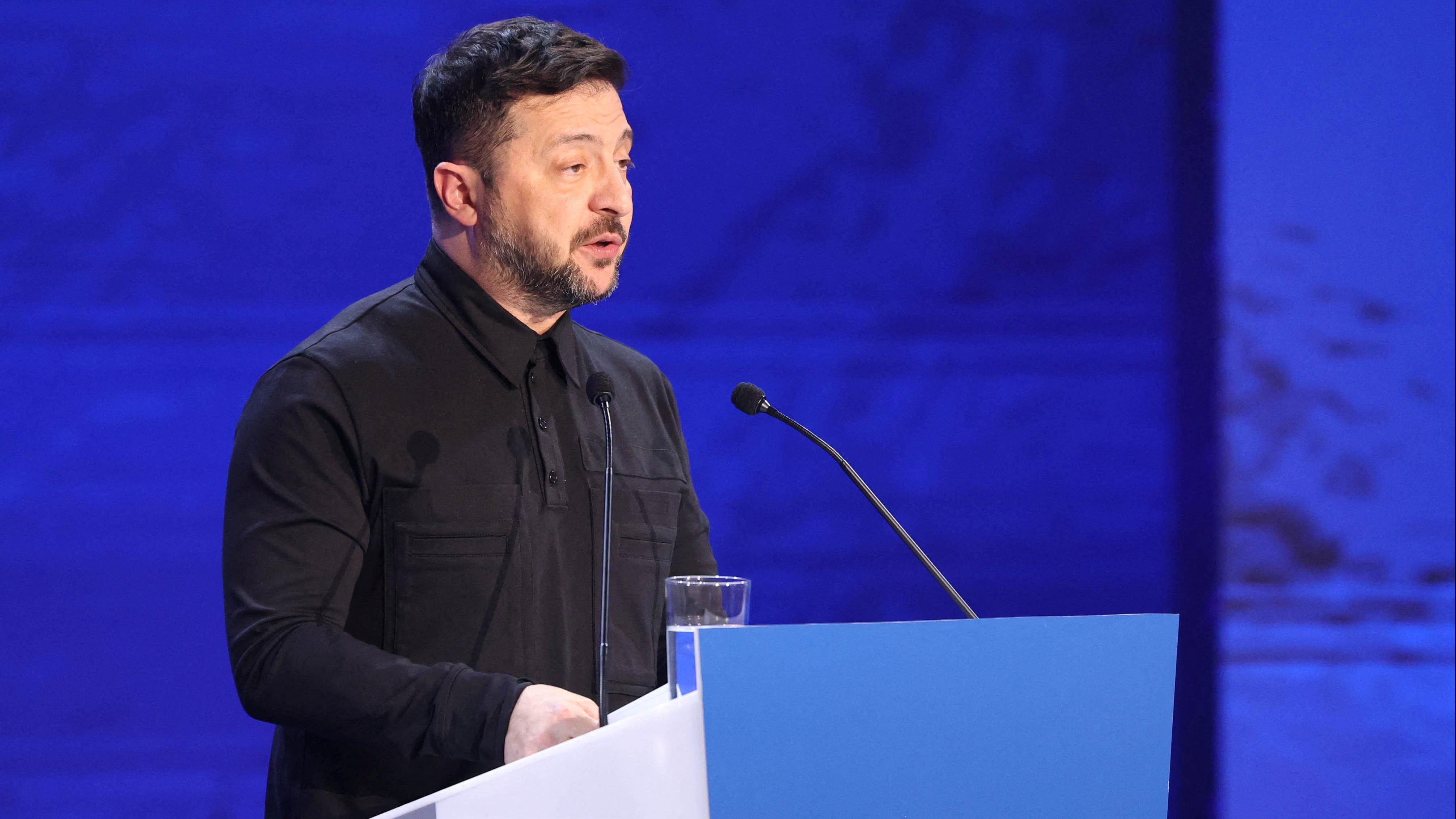 澤連斯基到塞浦路斯出席歐盟活動。(路透社)