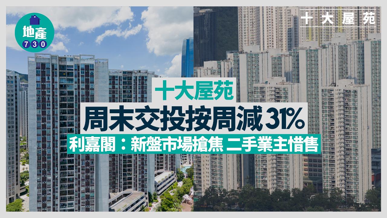十大屋苑｜周末交投按周減31% 利嘉閣：新盤市場搶焦 二手業主惜售