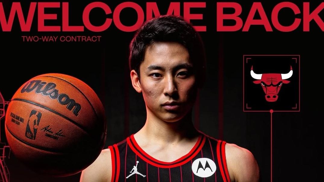 河村勇輝獲公牛的雙向合約。(公牛IG)