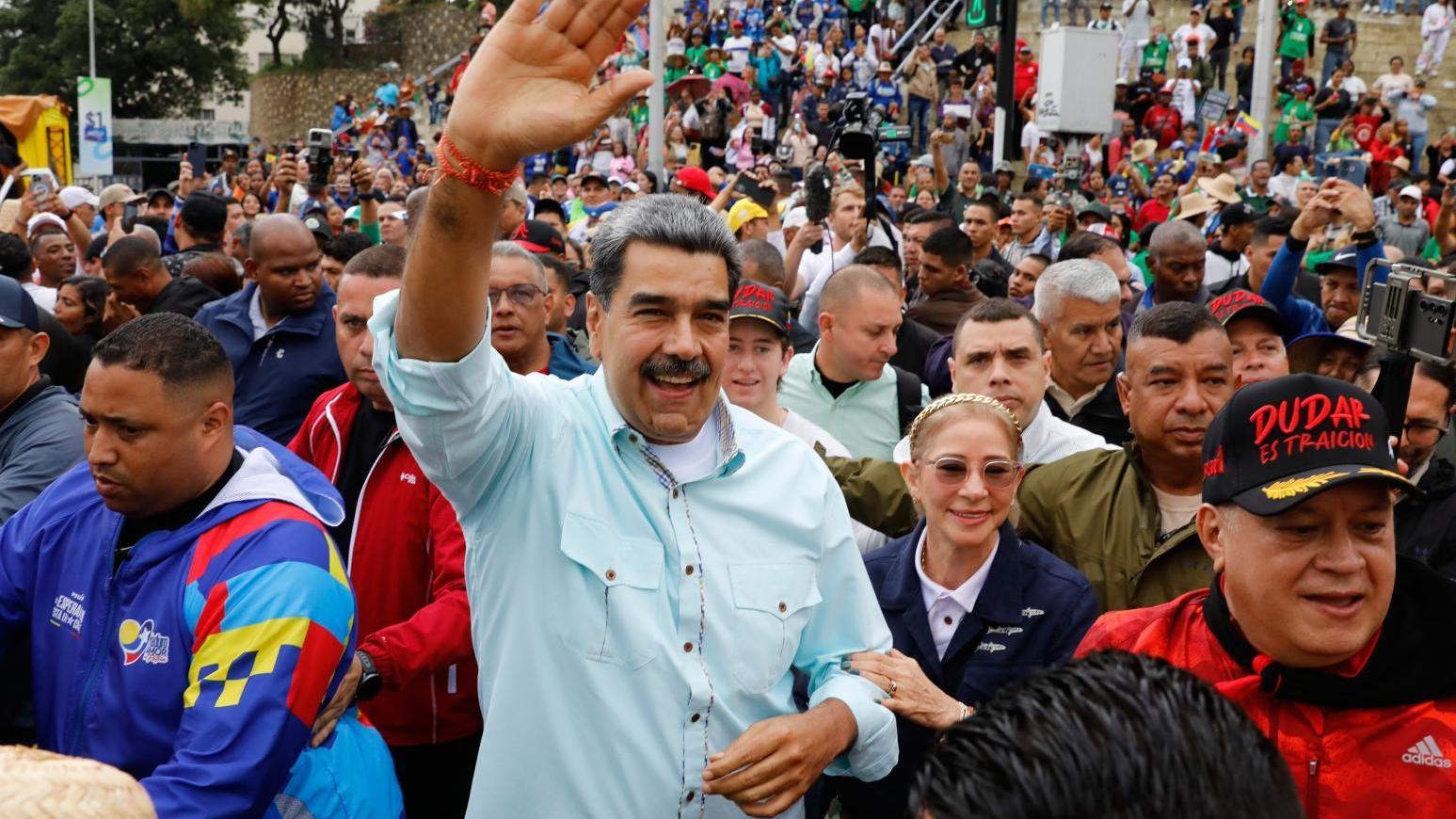 委內瑞拉總統馬杜羅夫婦。（圖／美聯社）