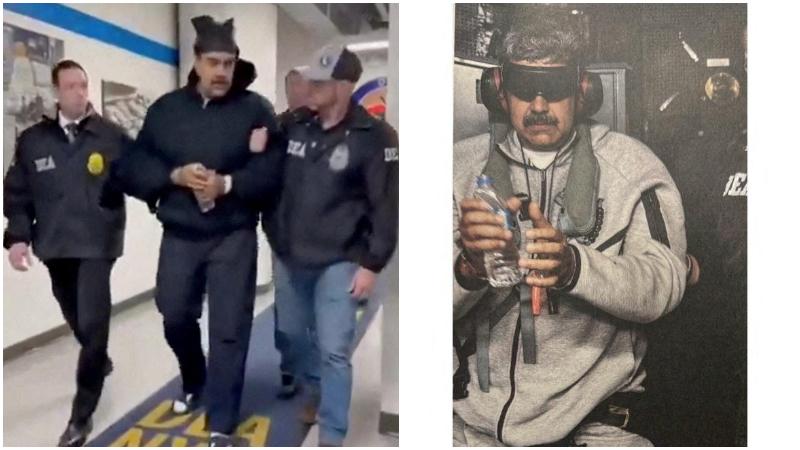 白宮曝光馬杜羅最新押送畫面。（圖／路透社）