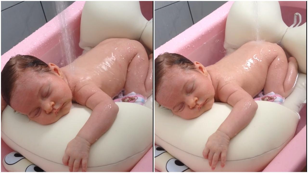 BB女沖涼舒服到大覺瞓 (有片)