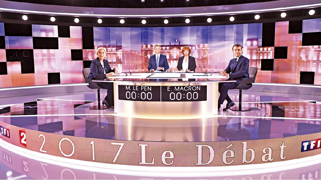 法總統戰電視辯論拳拳到肉 馬克龍斥馬琳勒龐寄生蟲