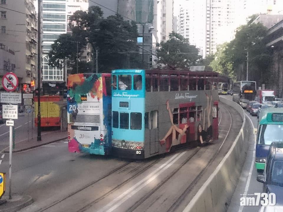 天后巴士撞電車意外 司機受輕傷