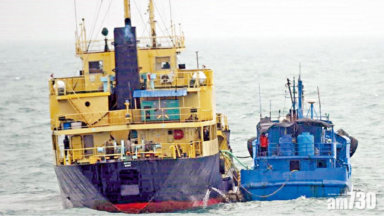 日政府公開照片 疑似中國船違禁向朝運油