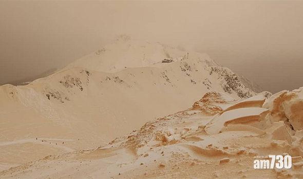 東歐出現「橙雪」異象 滑雪人士：好似上咗火星
