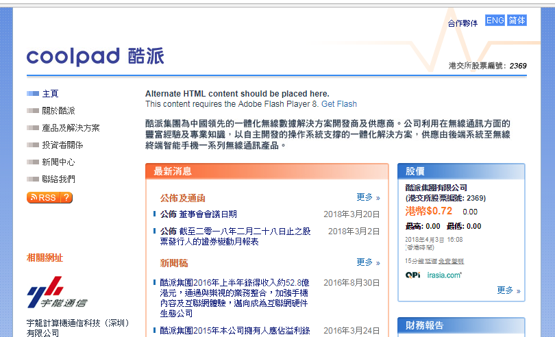 酷派集團慘蝕43億