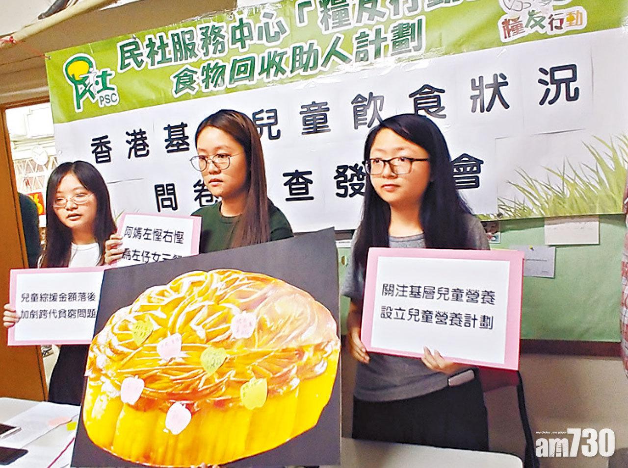 兩成曾捱餓  九成貧窮兒童營養不足