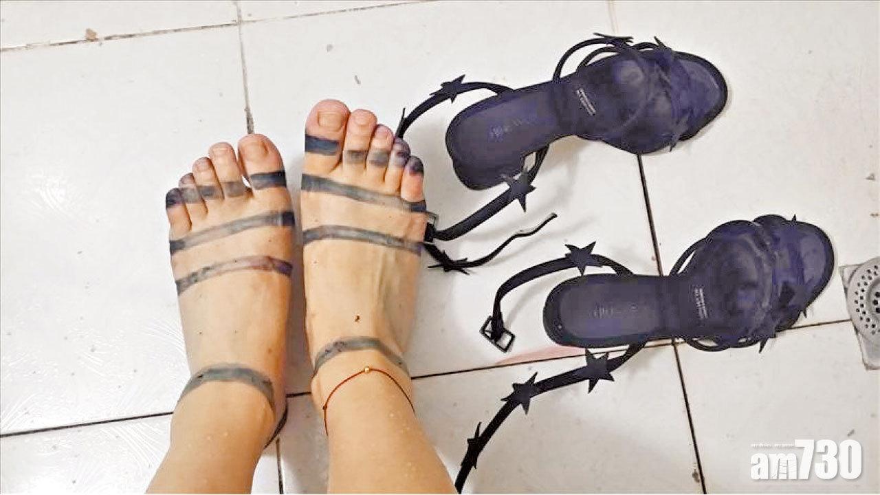 1400元真皮涼鞋甩色 浙女被「印」出一雙鞋