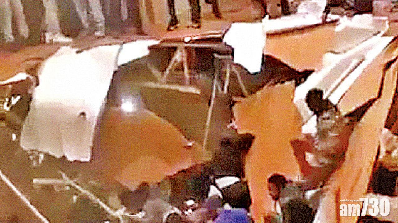 美會所地板塌陷變大窿 民眾直墮地牢30傷