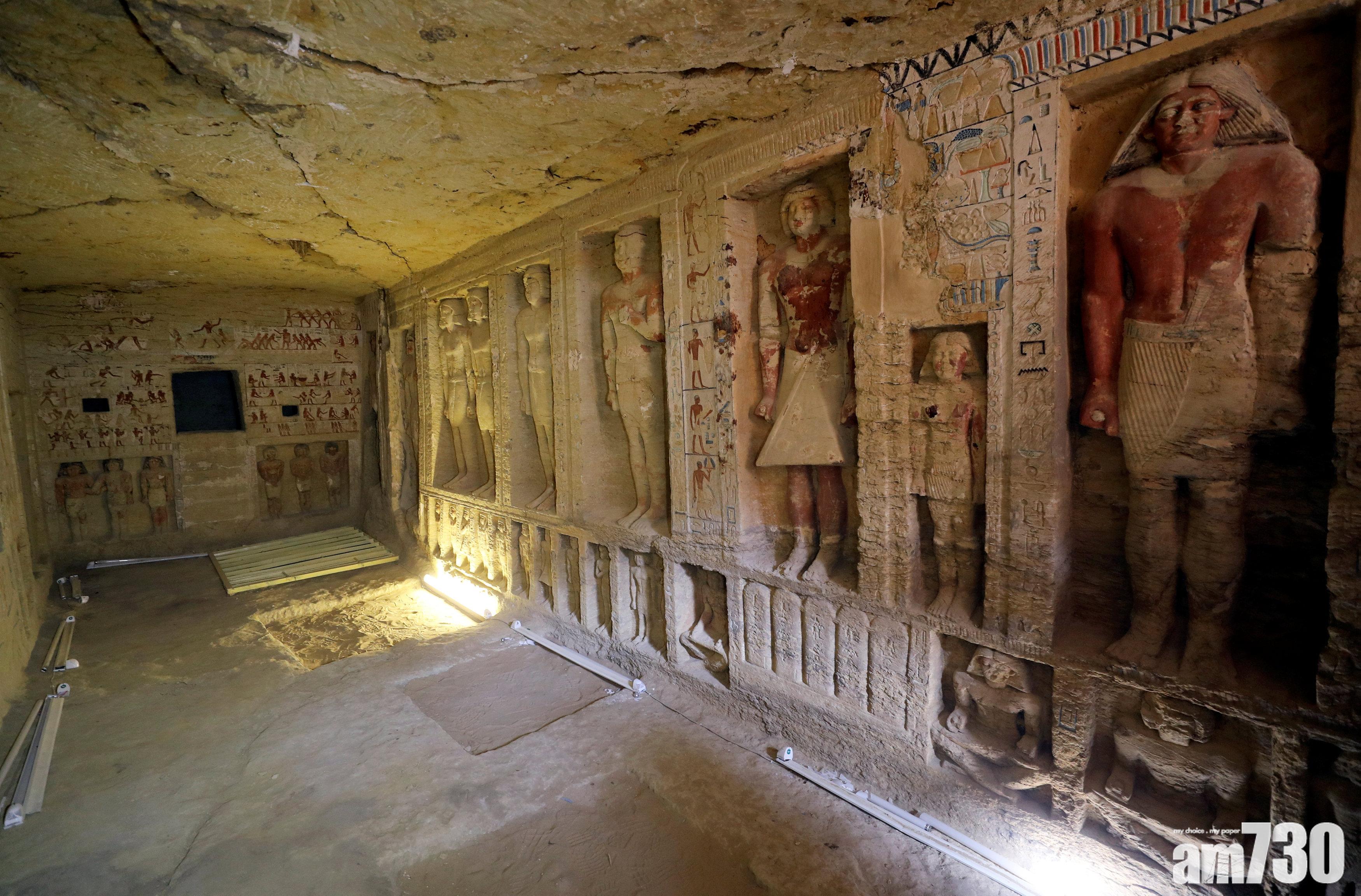 【考古新發現】埃及4400年墓穴　雕像壁畫完好保存