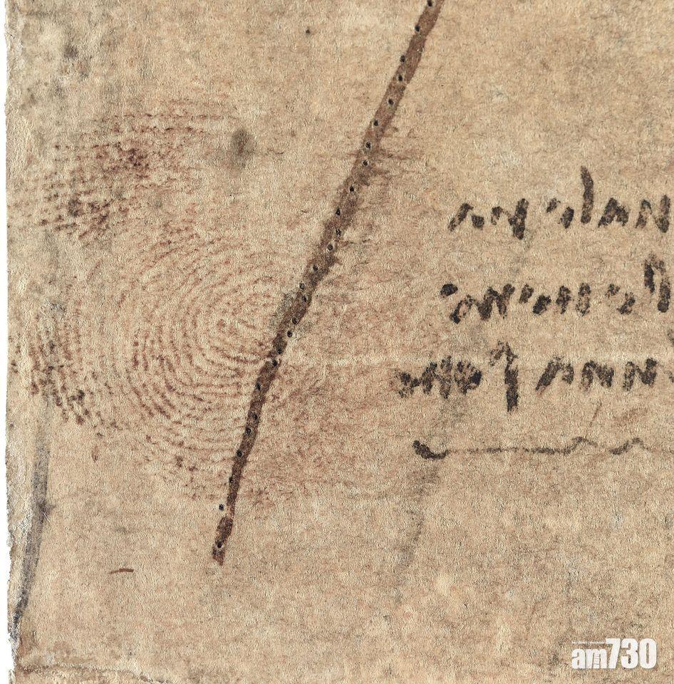 【500年前的生物辨識】達文西解剖圖  左拇指指紋清晰可見