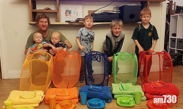 【係有計】阿媽要返工 日用品以顏色分類訓練五小福負責執屋