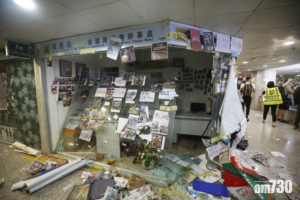 涉刑毀何君堯辦事處　男子准保釋押11月再訊