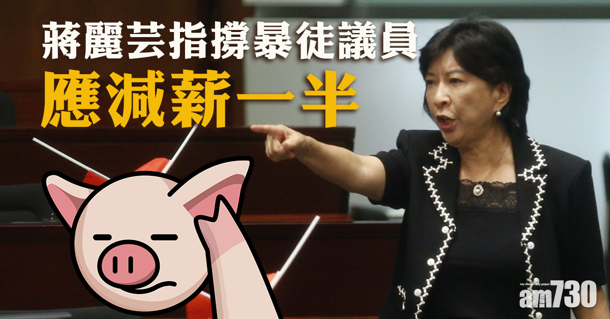 蔣麗芸動議撐暴徒議員應減薪一半