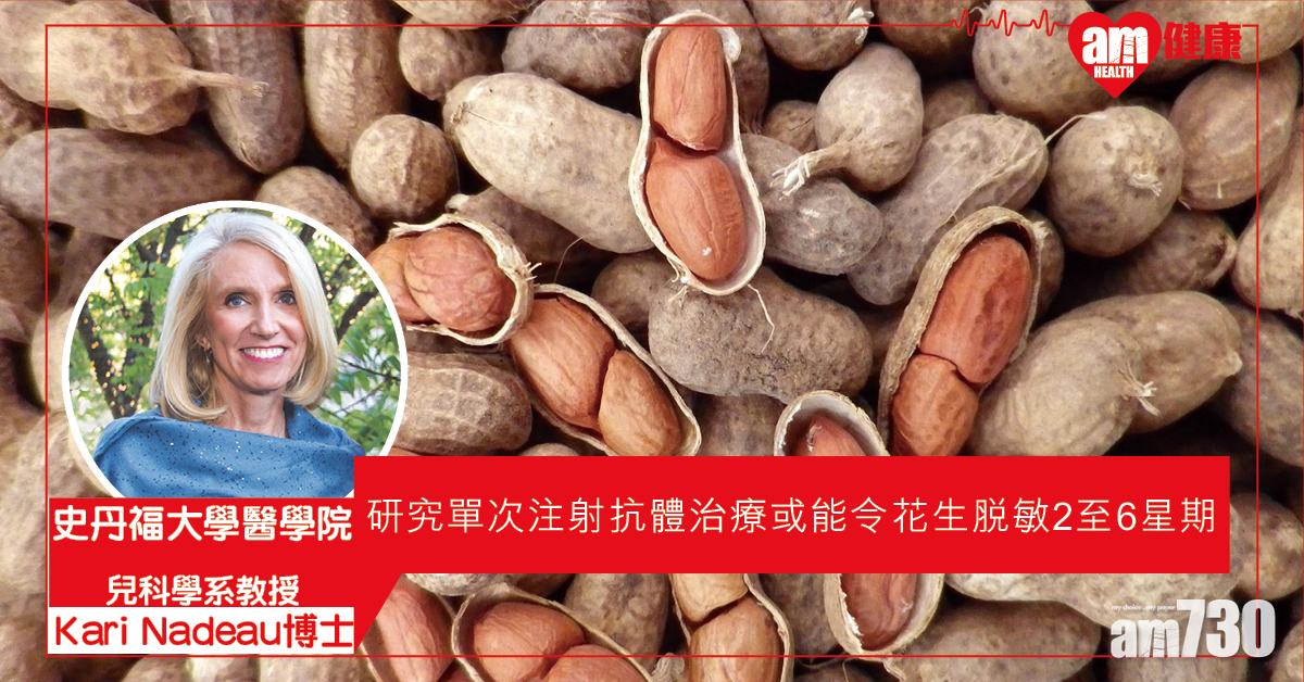 【花生過敏】史丹福成功研發抗體療法 或能快速令花生脫敏