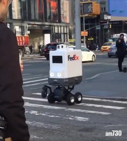 速遞機械人紐約來去自如 市長警告不要搶人飯碗
