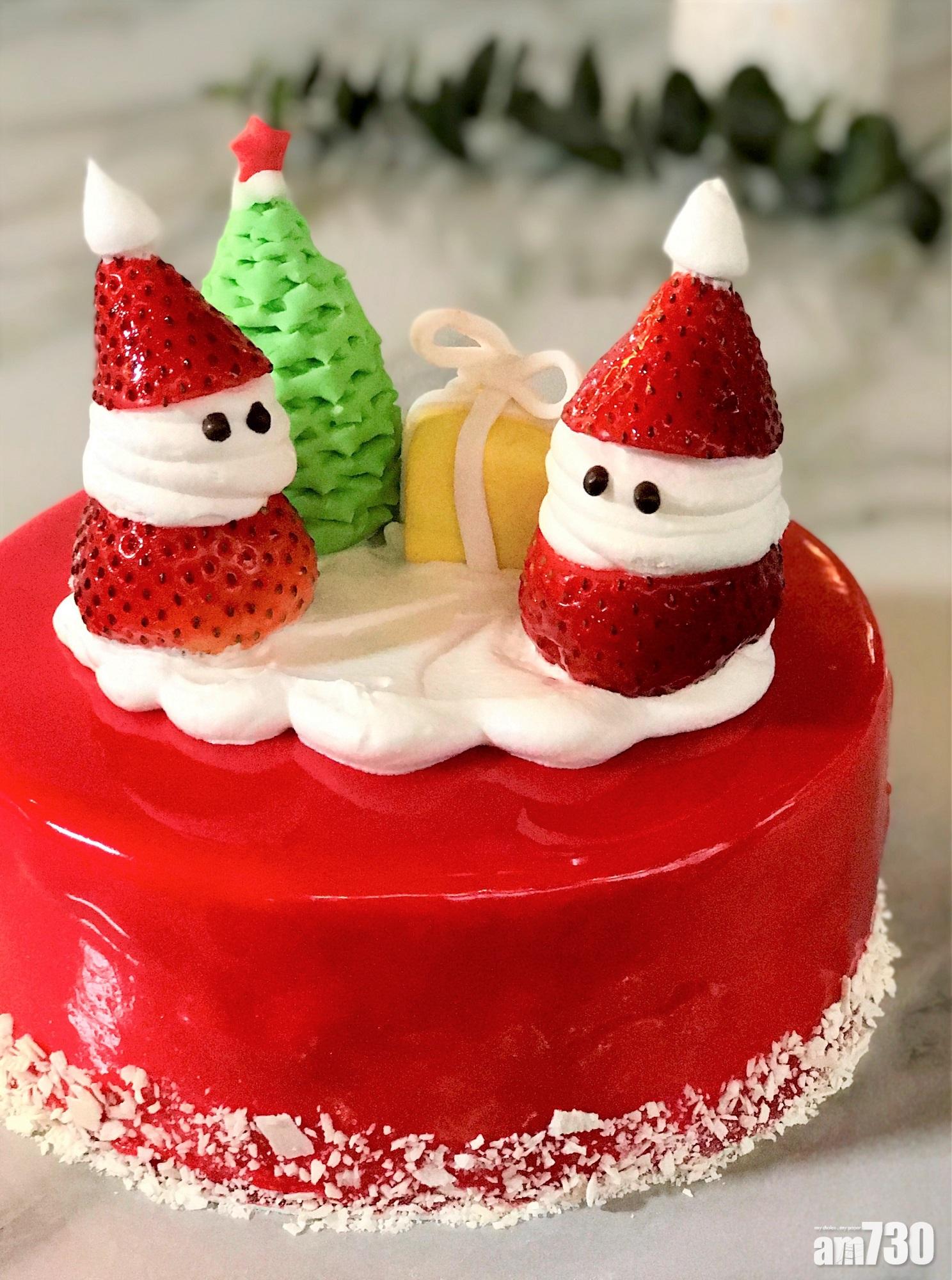 柏景餅店聖誕限定──清潤蜜柑啤梨慕絲蛋糕