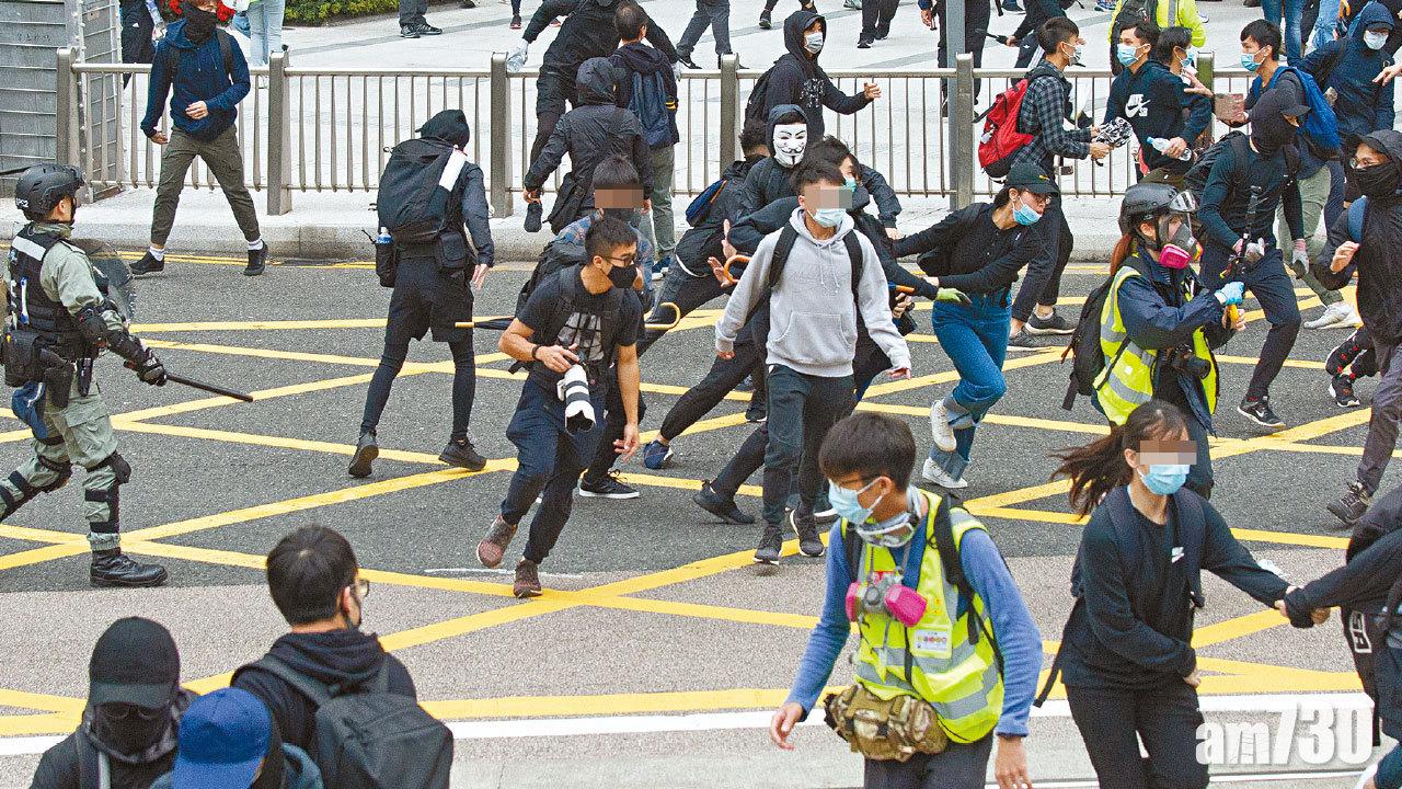 集會變衝突 警員遇襲 主辦發言人被捕