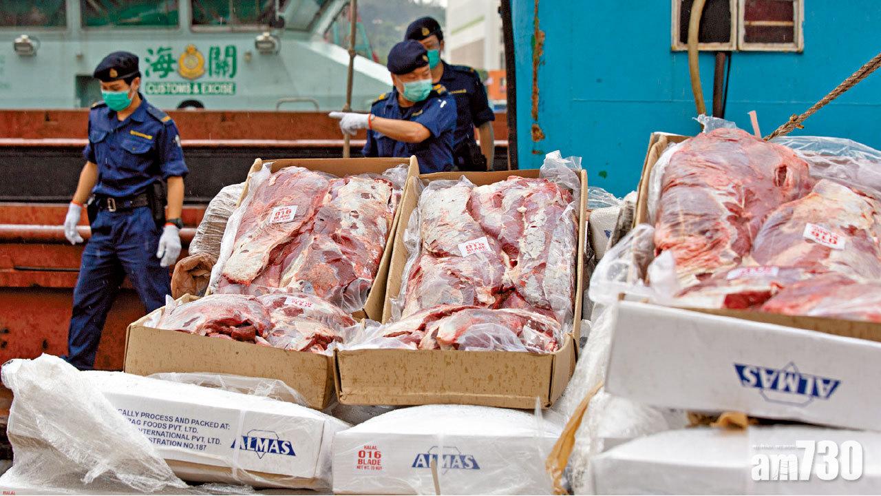 海上執法 借惡劣天氣走私 海關沙洲檢逾160噸凍肉